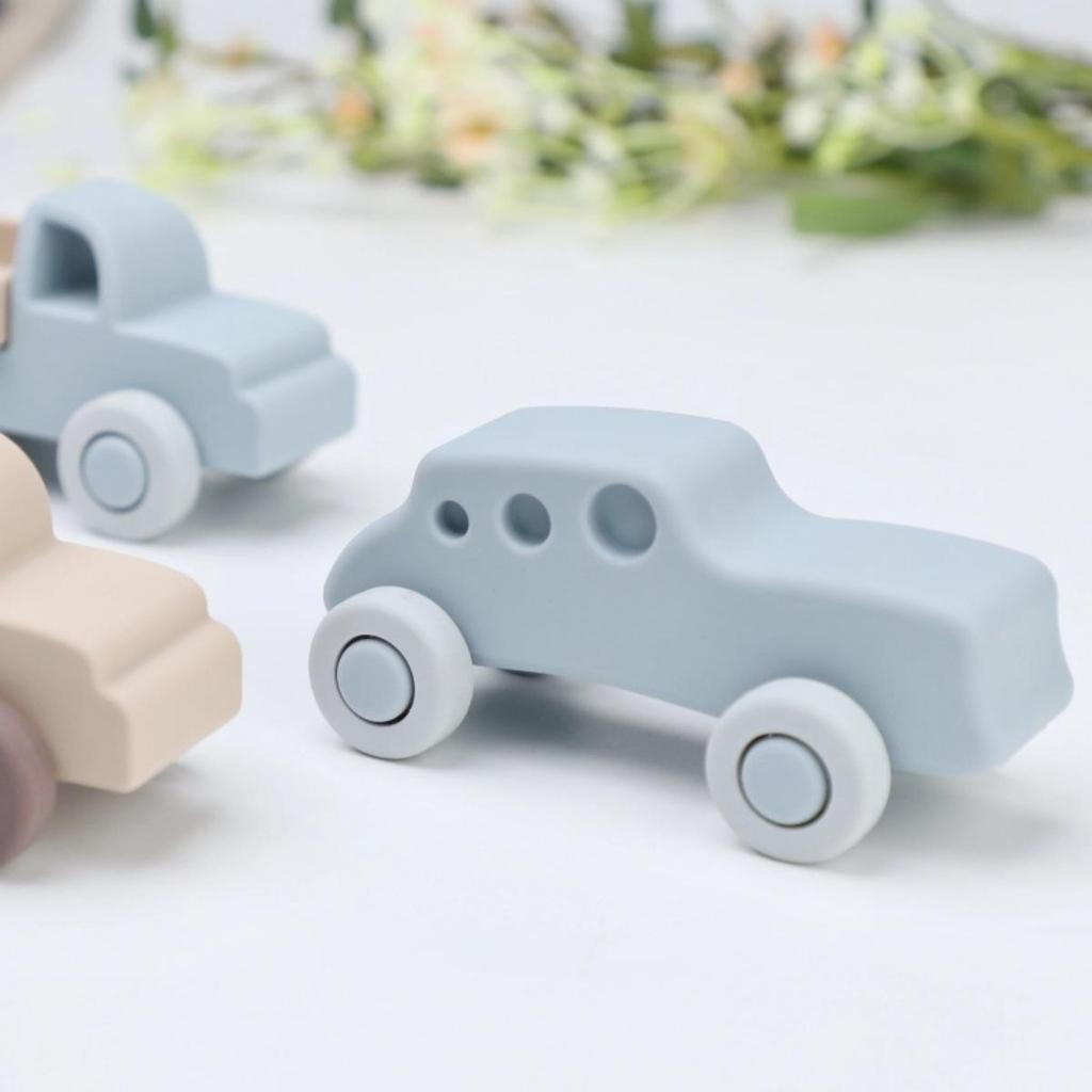 Мультяшная забавная силиконовая ударопрочная игрушка для малышей, машинка/самолет