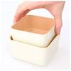 Ланч-бокс Masakazu Antibacterial Lunch Box 2 Tiers Matratt Square Nest Lunch 10 x 10 x 11 см, уголь