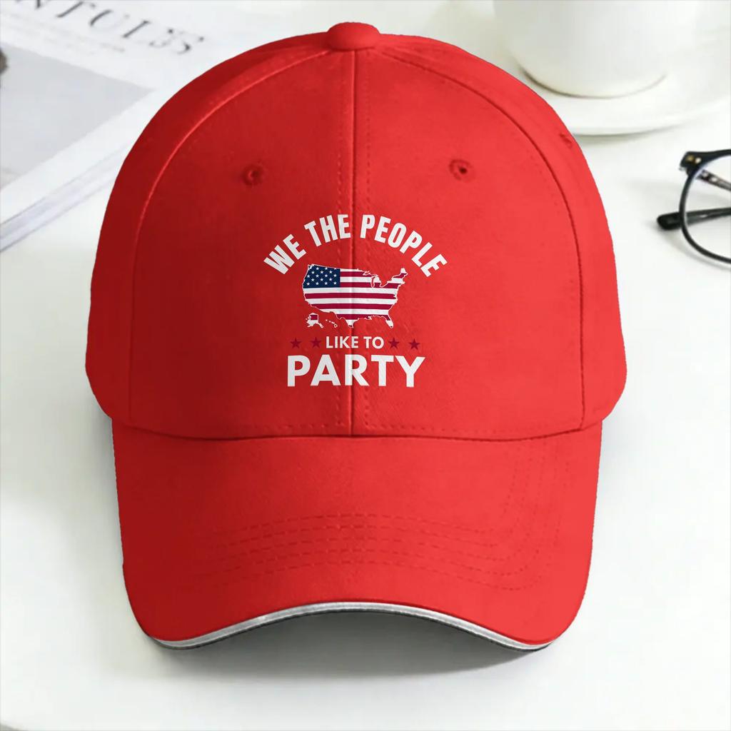 We The People th USA University Baseball Cap FeUnisex Unisex Print Trucker Hat Summer Trendy SunProof Snapback Cap