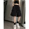 Women High Waist Cargo Shorts American Style Streetwear Summer Wide Leg Pants Fashion Female Big Pocket Loose Shorts New