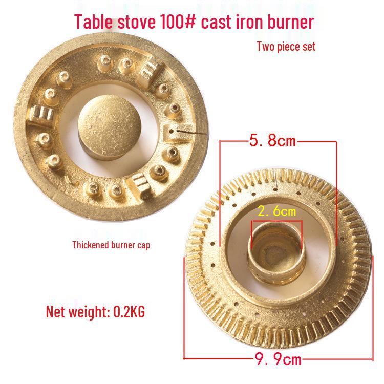 Набор чугунных головок горелок, рассекателей пламени и крышек для газовой плиты