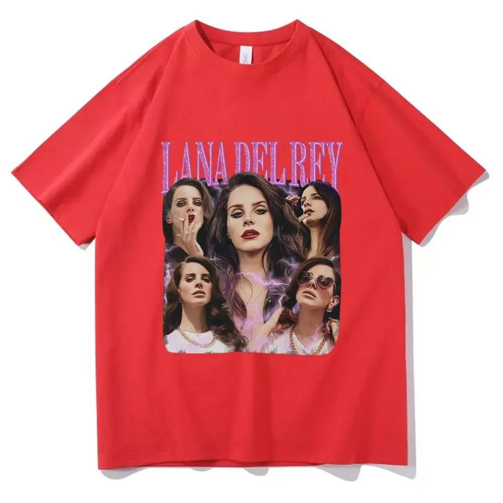 Ретро Женская Хлопковая Футболка Lana Del Rey Певица Графический Принт Футболка Хип-Хоп Модная Рубашка Футболка с Коротким Рукавом Лето