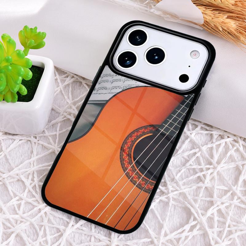 Чехол для телефона Музыкальная гитара для iPhone 17 Air 16 15 11 12 14 13 Pro Max Ударопрочный чехол