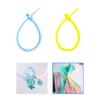 22cm Candy-Colored Stars Silicone Rope Data Line Binding Tape DIY Jewelry Key Chain Accessories Dress Tags Rope
