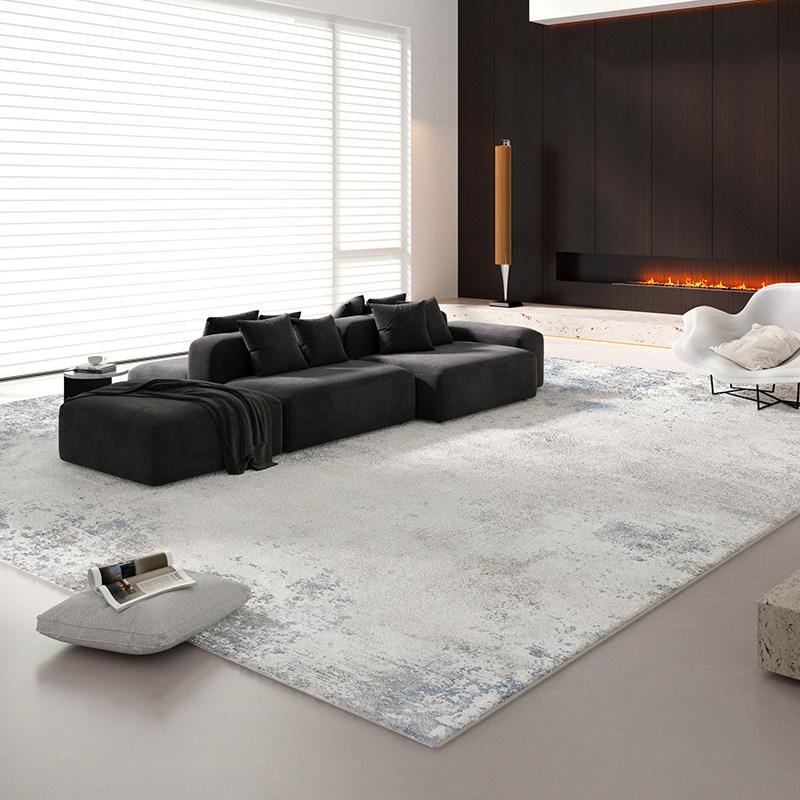Minimalist Carpets for Living Room Light Luxury Bedroom Decor Carpet Gray Art Large Area Rug Fluffy Soft Home Plush Floor Mat
