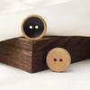 Dot Wooden Round, Wooden Button Bowl Type Old Retro Cotton And Linen Shirt Shirt Cardigan Button Button Button