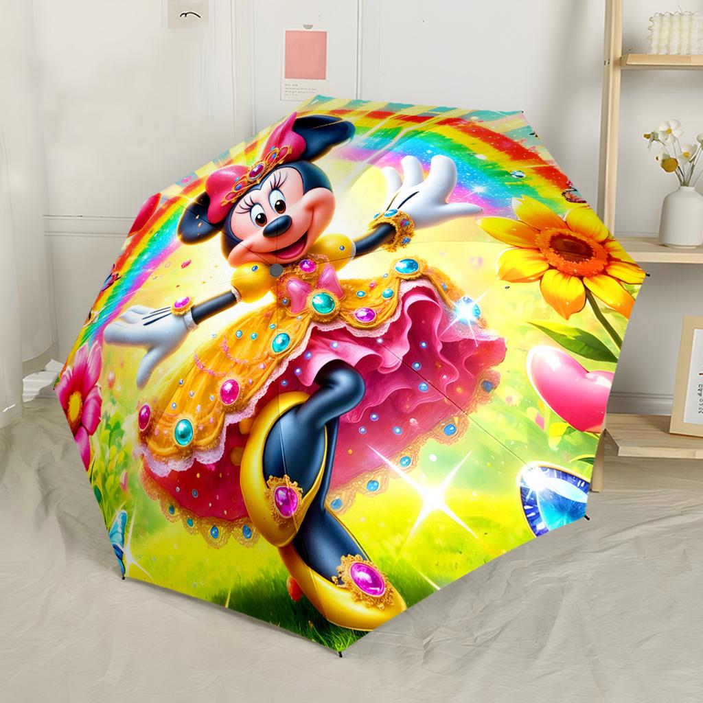 Mickey Mouse characters Automatic Umbrella Compact & Durable 8-Rib Design Lightweight All-Season Travel Fashionable