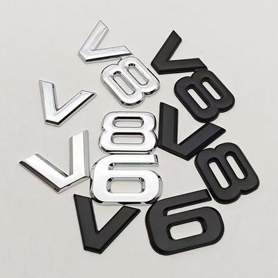 Значок V6 V8 Металлическая Наклейка Значок Крыло Для V6 V8 Гоночный Значок Авто Для Автомобиля Мотоцикла Грузовика Внедорожника Аксессуары