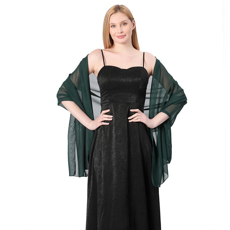 Шифоновые однотонные шали, шарфы, накидки для вечернего платья и платьев для особых случаев, размер: 70*200см