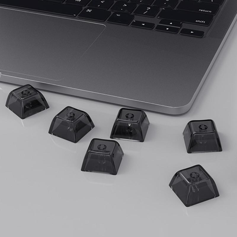20 шт. Прозрачный пустой набор колпачков для клавиш 1U 1X Профиль XDA Кристально-полупрозрачные колпачки для механических клавиатур