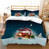 Christmas Deluxe Home Bedding Set Quilt Cover Pillowcase Bedroom Bedding Set Duvet Cover Full Size Bedspread