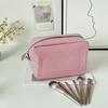 Striped Cosmetic Storage Bag Large Capacity Portable Women's Toiletry Pouch for Travel Business Trip Use