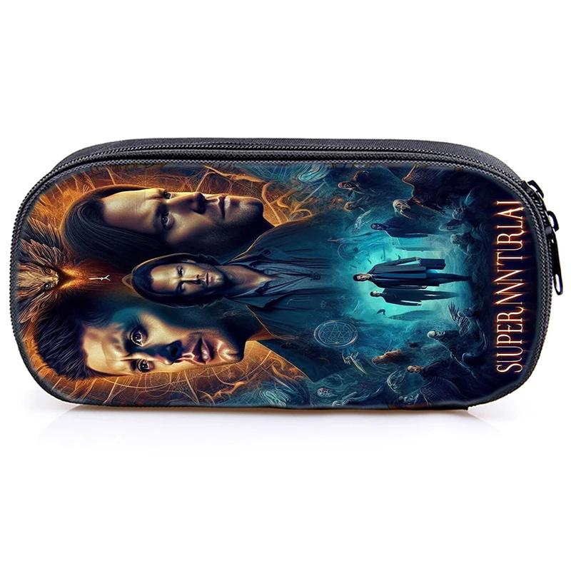 3Pcs Set Supernatural Backpack Students Travel Mochila Waterproof Boy Girl Schoolbag SPN Evil Rucksack Shoulder Bag Pencil Case
