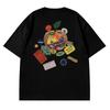 ZAZOMDE Letter Apple T Shirt Logo Print Cotton TShirts Short Sleeve Y2K Funny Tshirt Summer Cotton O Neck Big Size Top Tees