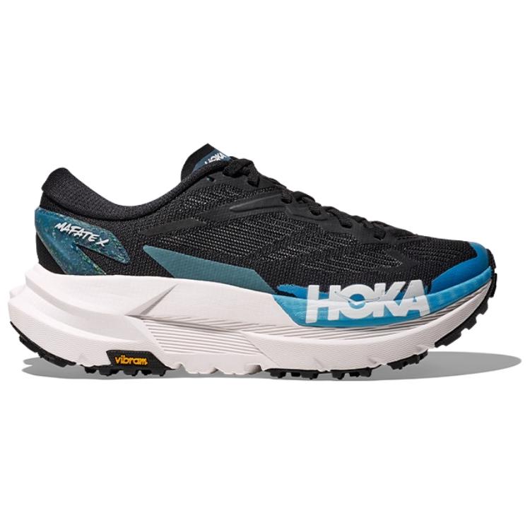 Hoka One One Mafate X Classic Универсальные Нескользящие Прочные Дышащие Легкие Кроссовки для Трейлраннинга Женские Черно-Синие 1162010-BKSK
