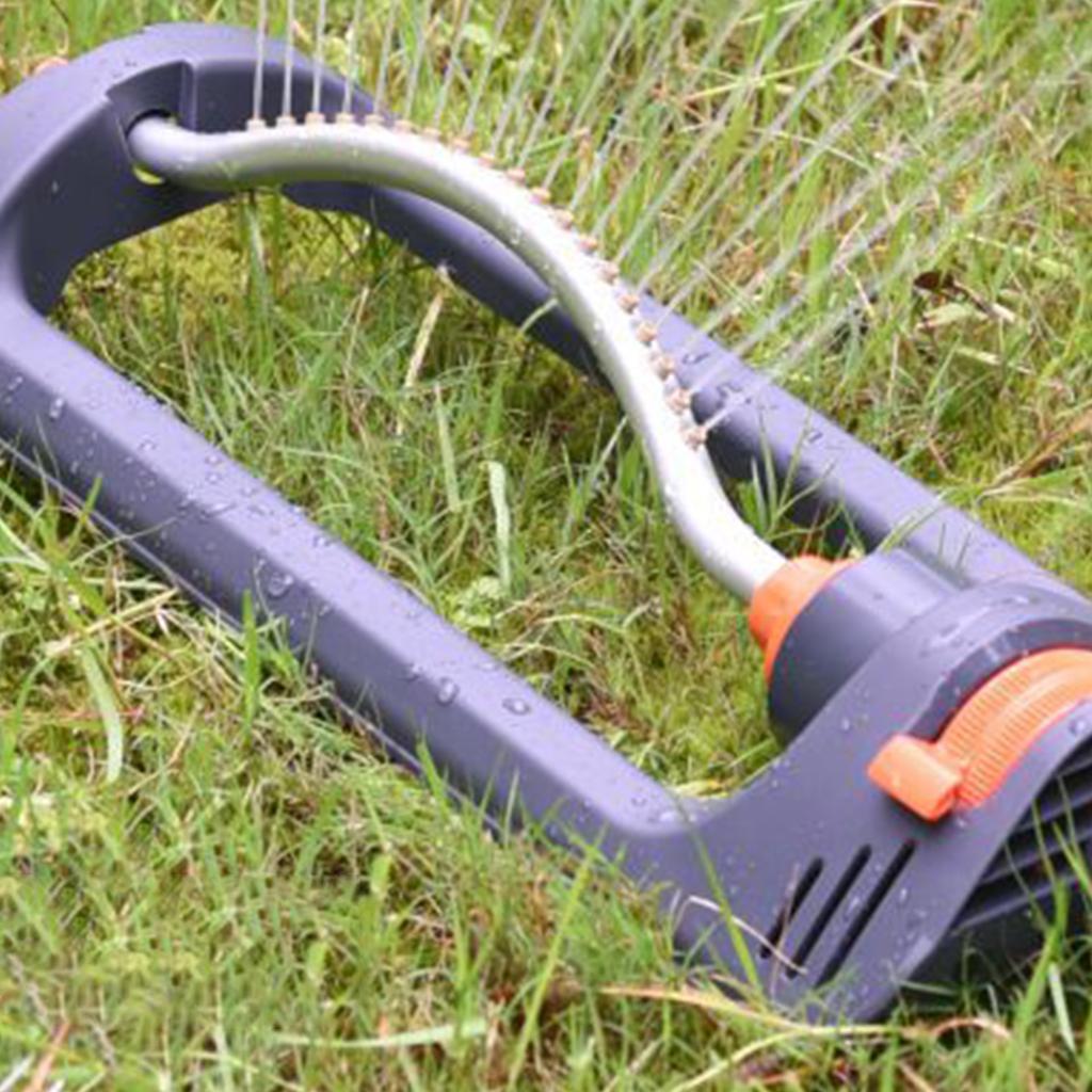 Automatic Oscillating Lawn Sprinkler with 19 Hole Nozzles Garden Water Sprinkler Watering Device for Garden Agricultural