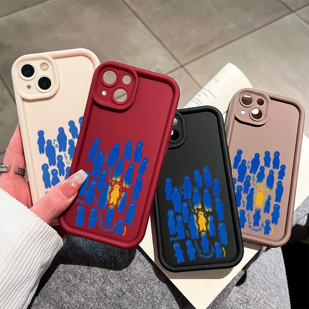 Чехол для телефона с рисунком синего рисунка и рисунком для iPhone Samsung Galaxy Xiaomi Redmi POCO HUAWEI Honor, противоударный резиновый чехол