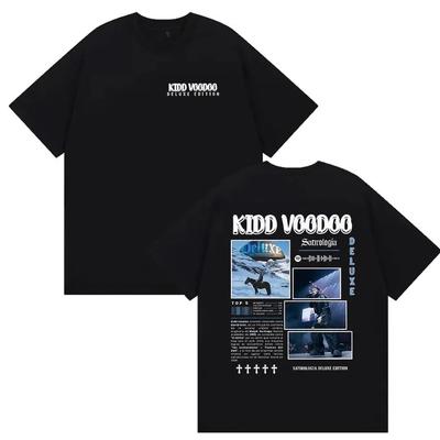 Kidd Voodoo DELUXE Тур 2026 Графическая футболка Унисекс Винтажная мода Хлопковые футболки с коротким рукавом Хип-хоп Свободная одежда Футболка