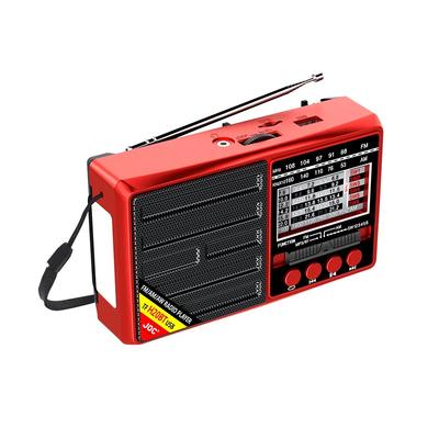 Портативное радио с полным диапазоном FM/AM/SW, перезаряжаемый радиоприемник, TF/USB музыкальный плеер с ЖК-дисплеем