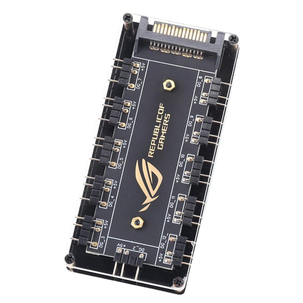 5V/3PIN ARGB кабель-разветвитель концентратор ASUS AURA SYNC RGB вентилятор концентратор адаптер SATA удлинитель кабеля питания адаптер для ПК кулер