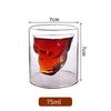 Double-layered Transparent Skull Head Coffee Mug Crystal Glass Cup for Home Bar Club Whiskey Tequila Wine Vodka and Beer Wine