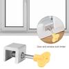 Security Anti-theft Key Lock Aluminum Alloy Window Sliding Doors Restrictor Door Household Hardware for Baby Kids Safety