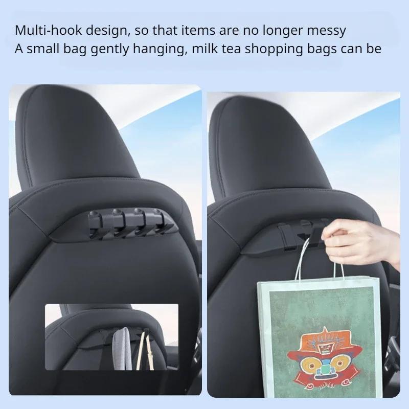 For Tesla Model 3/Y/3+ Model Y Launch 2025 Seat Backrest Hook Hidden Hook Bracket Hanger Concealed Type Storage Hook Accessories
