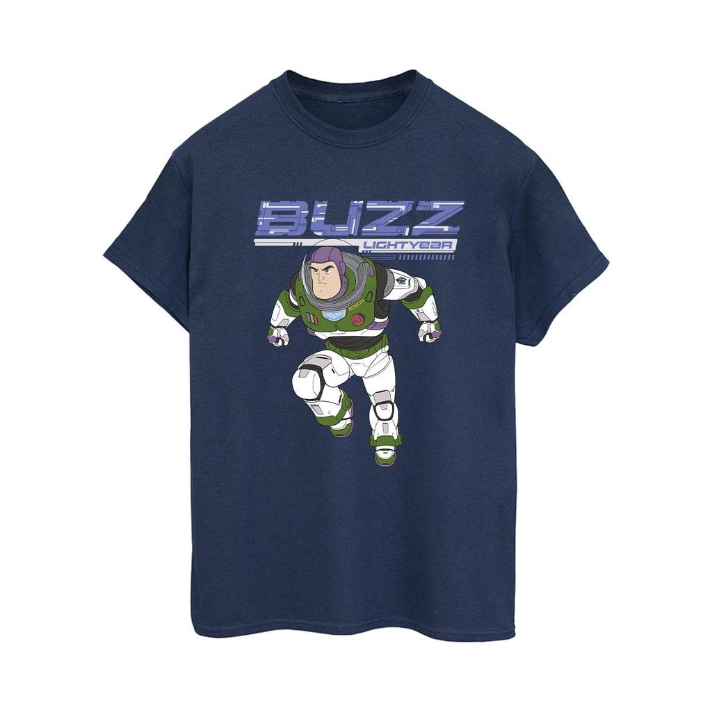 Disney Женская/Дамская хлопковая футболка бойфренда Lightyear Buzz Jump To Action