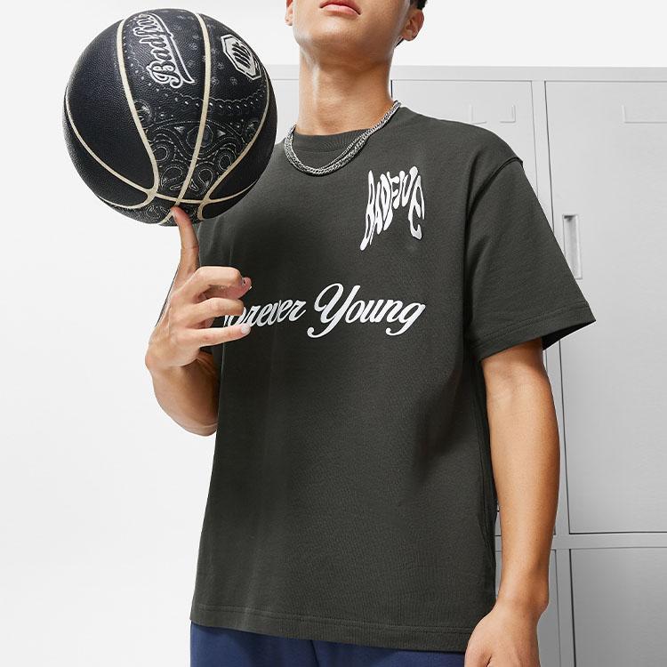 Li-Ning Футболка с короткими рукавами и круглым вырезом Badfive, топы унисекс, черный AHST917-2