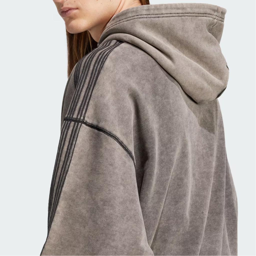 Adidas Премиальный худи Essentials с эффектом ретро-стирки, черный, мужской, уличная одежда JD0245