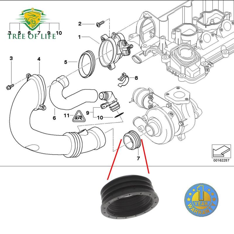 13712247398 For BMW E60 E61 E38 E65 E46 E88 E87 E82 E91 E92 E93 E89 1 3 5 7 Series X3 Z4 Turbo Hose Pipe Seal Gasket Ring