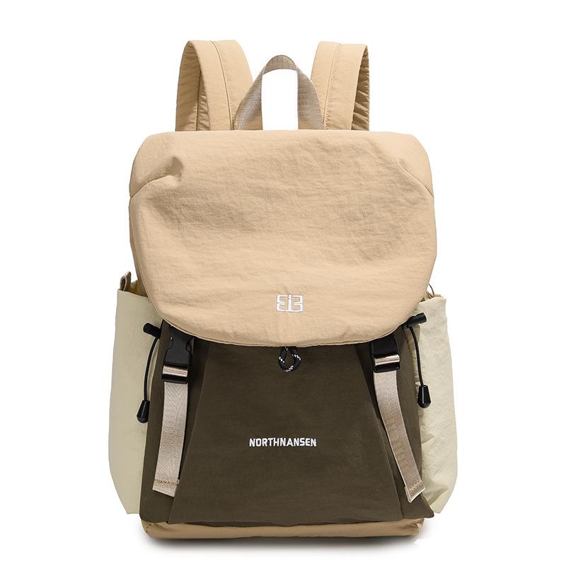 Versatile Lightweight Patchwork Backpack - Large Capacity for Travel, Students, and Commuters