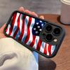 США Флаг Америки Утолщенный ТПУ Чехол для Мобильного Телефона для iPhone 17 16 15 14 13 12 11 Air Pro Max Plus Цветной Чехол