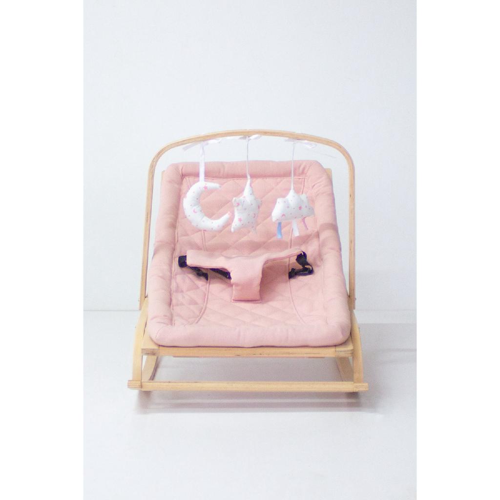 Рюкзак-кенгуру со ступенькой из натурального дерева - бежевый