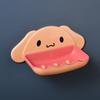 Мультяшная мыльница в форме кита Sanrio, настенная, двухъярусная полка для хранения, для организации ванной комнаты, раковины, столешницы