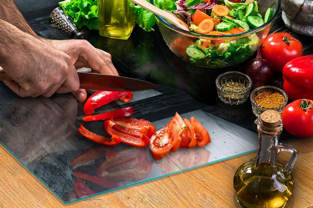 Glass protective plate for the stove 70x52 Droga