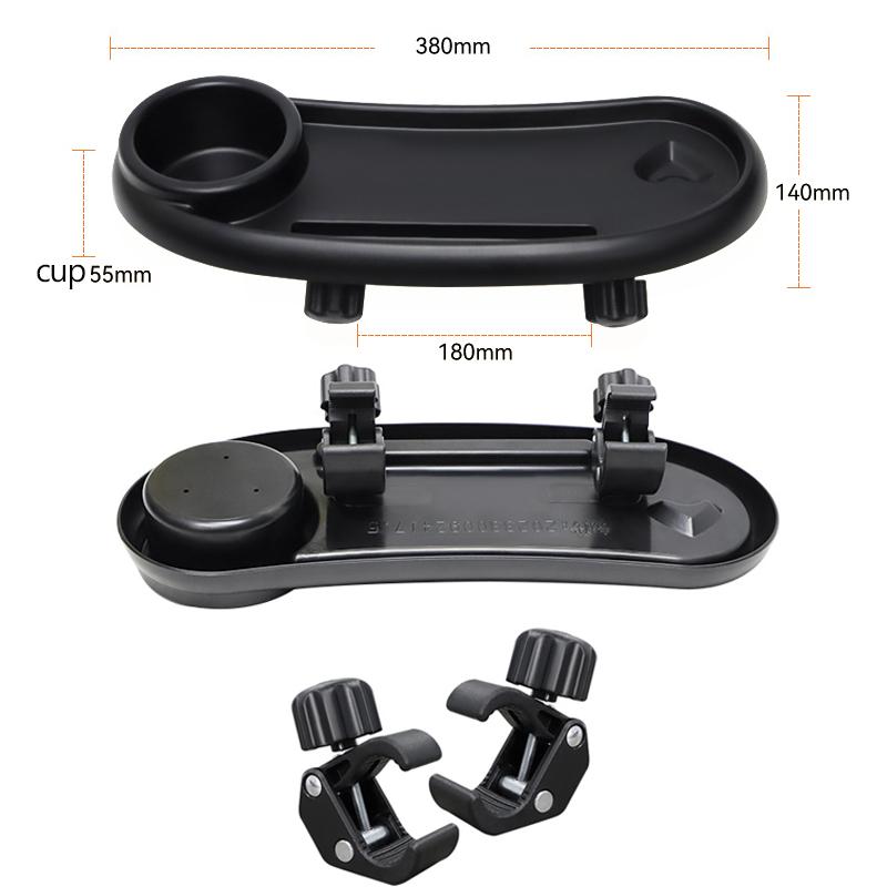 3 In 1 Baby Stroller Dinner Table Tray Phone Stand Plate Accessories Supplies for Toddler Infant Girl Boy Milk Bottle Cup
