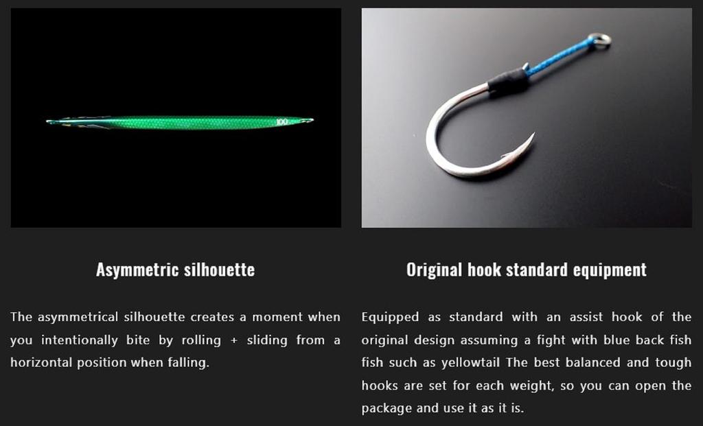 Jackall Metal Jig Bambluz Semi Long 100 Grams Ikanago Shoulder Glow (2865)