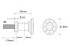 POSH 004136-12 Мотоциклетные принадлежности Алюминиевый Туринговый Подвесной Крюк M6 Длинный Шампань Золото