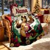 Custom Name Personalized Masha and the Bear Print Blanket, Home Decor, Bedroom, Sofa, Camping, Couch, Gifts for Birthday Christmas