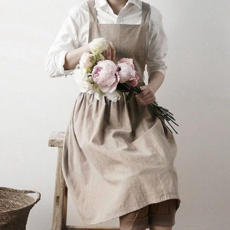 Home Kitchen Durable and Comfortable Apron Flower Shop Studio Overalls Apron