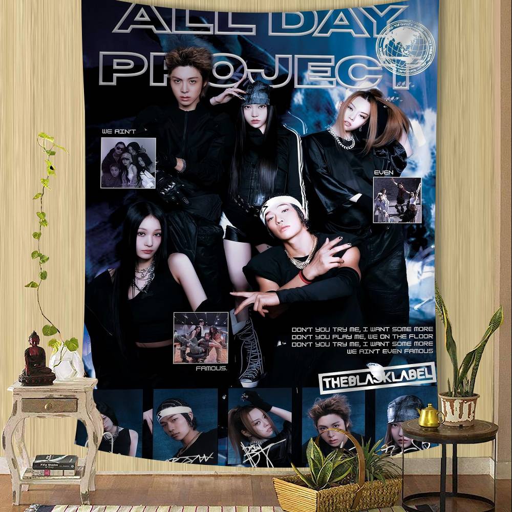 Kpop ALLDAY PROJECT DIY Настенный гобелен для гостиной, дома, общежития, Декор стен, Настенное искусство