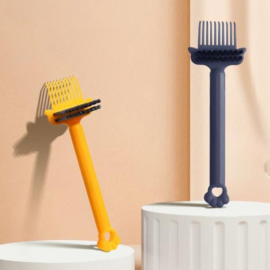 1/2/3/4 шт. Очиститель для волос с ручкой в виде кошачьей лапки Двусторонняя массажная расческа с воздушной подушкой Инструмент для чистки Портативный для дома, путешествий, салона Инструмент для удаления волос с расчески