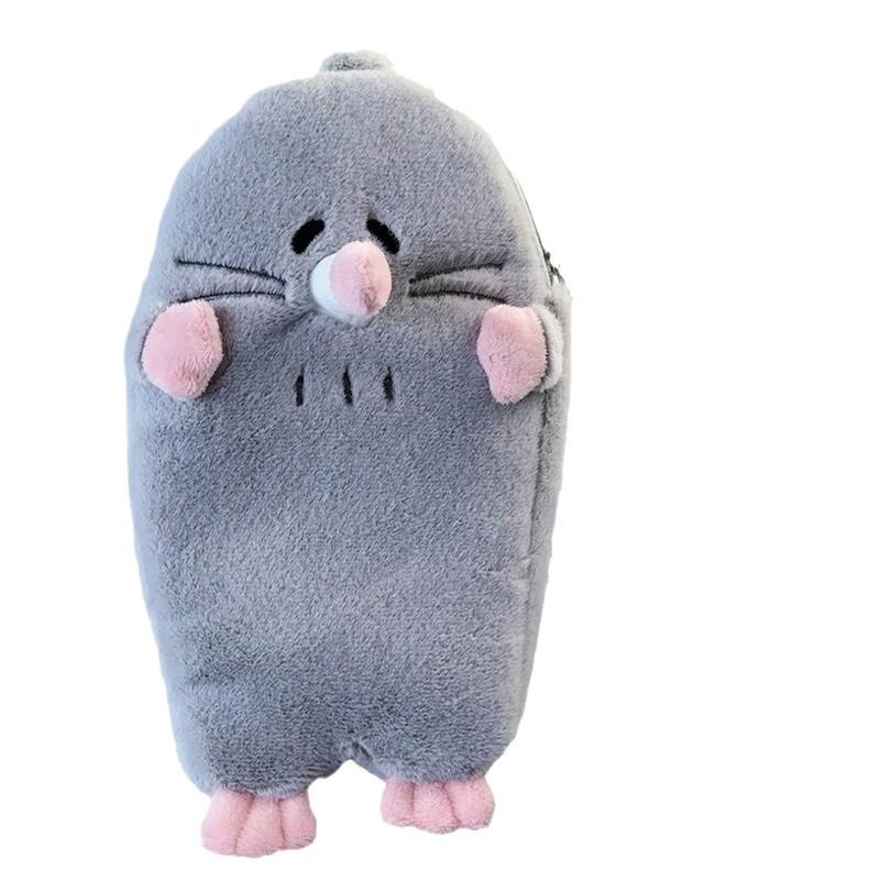 Mole Plush Pen Case Large-capacity Stationery Box Mobile Phone Birthday Gift Original Plush Design Cute Student
