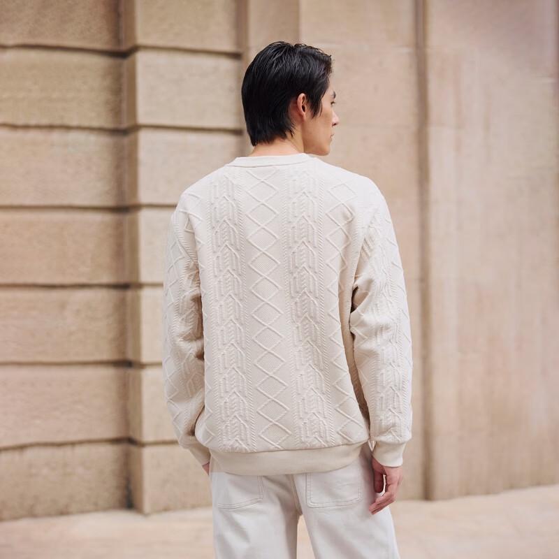 Jack&Jones Мужская осенняя текстурированная жаккардовая толстовка с круглым вырезом