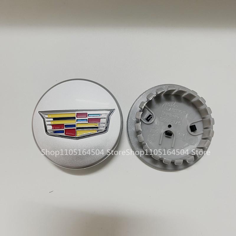 AABHW1 4pcs Car Wheel Center Hub Caps Cover Emblem for Cadillac Escalade CTS CT5 XT5 XTS XLR BLS SLS STS ATS Auto Tire OEM 9597375