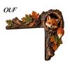 Rustic Cabin Decor Accessories Chipmunk Tree Door Topper, Squirrel Owl Wooden Frame Sign, Funny Whimsical Handcrafted Wall Art Animals Corner