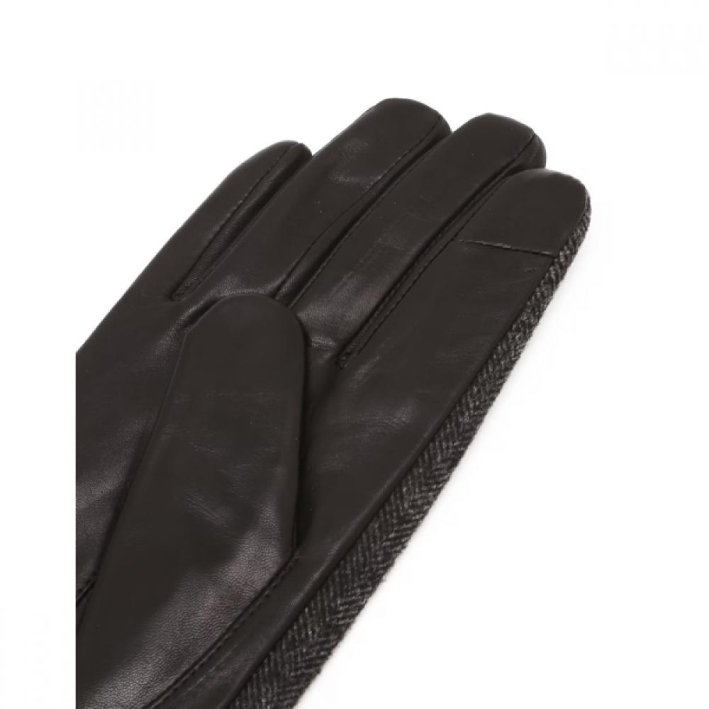 DakS Women S gloveS Black Belted Herringbone lambSkin gloveS Dcgv6f280bk