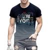 Мужская футболка с коротким рукавом и принтом алфавита New York, мужская свободная одежда, уличная одежда, мужские футболки