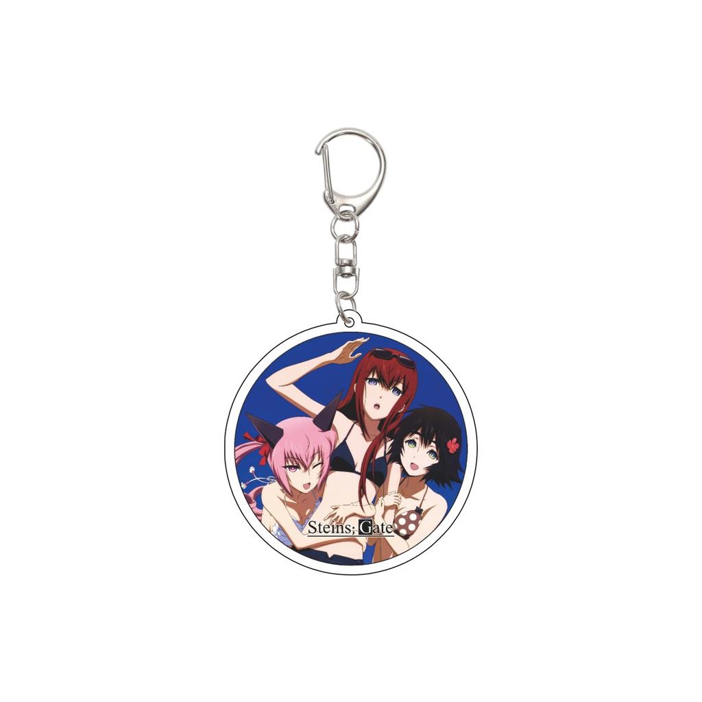 55 ММ Аниме Steins Gate Брелок Окабэ Ринтаро/Макисэ Курису/Сиина Маюри Брелок Акриловая Модель Пластина Рождественские Подарки